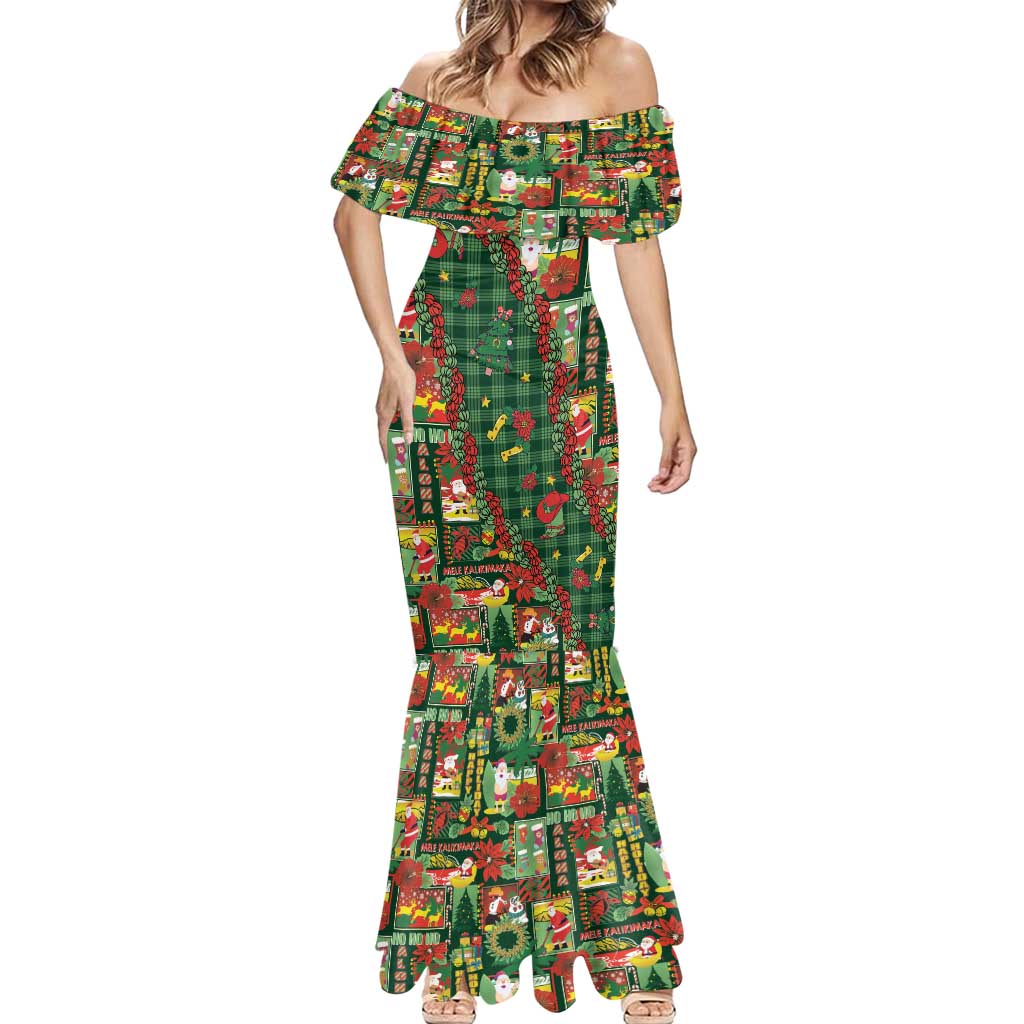 Mele Kalikimaka Pakalana Pikake Lei Mermaid Dress Hawaiian Rodeo Paniolo Ulaula Palaka LT9 - Polynesian Pride