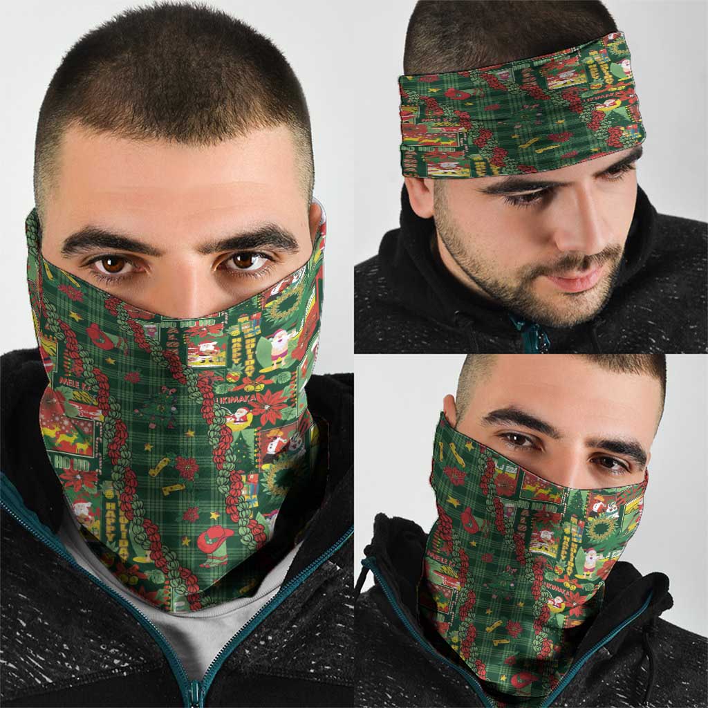 Mele Kalikimaka Pakalana Pikake Lei Neck Gaiter Hawaiian Rodeo Paniolo Ulaula Palaka LT9 - Polynesian Pride