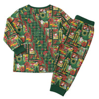 Mele Kalikimaka Pakalana Pikake Lei Christmas Pajama Set Hawaiian Rodeo Paniolo Ulaula Palaka LT9 - Polynesian Pride