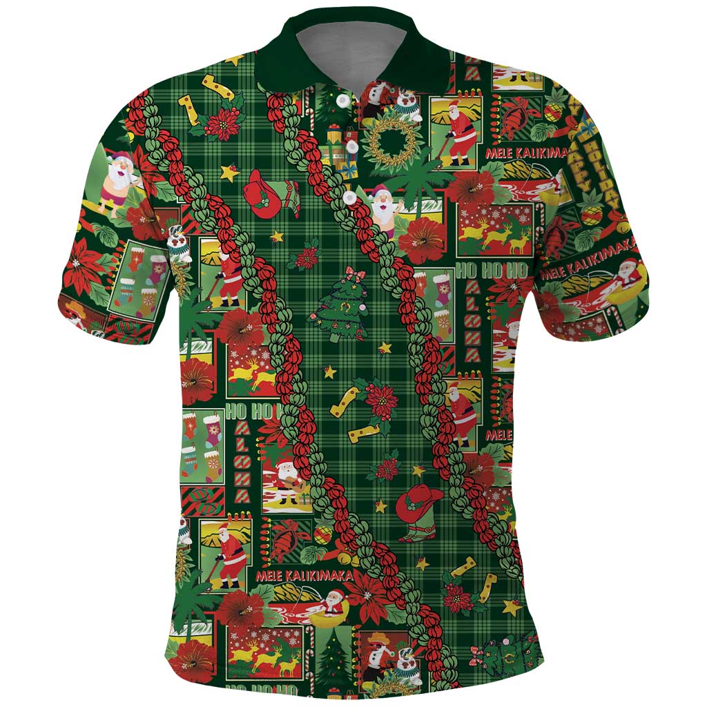Mele Kalikimaka Pakalana Pikake Lei Polo Shirt Hawaiian Rodeo Paniolo Ulaula Palaka LT9 Red - Polynesian Pride