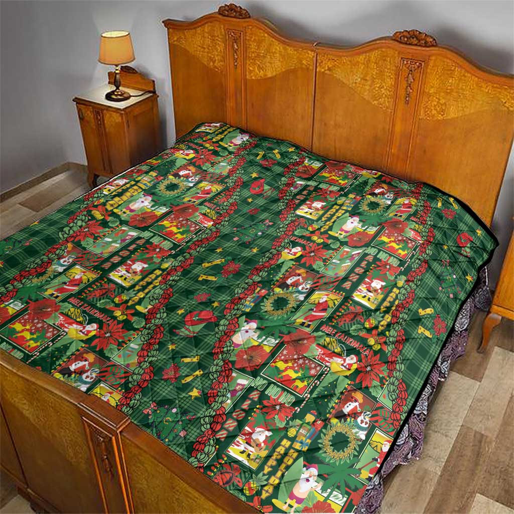 Mele Kalikimaka Pakalana Pikake Lei Quilt Hawaiian Rodeo Paniolo Ulaula Palaka LT9 - Polynesian Pride