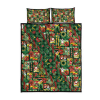 Mele Kalikimaka Pakalana Pikake Lei Quilt Bed Set Hawaiian Rodeo Paniolo Ulaula Palaka LT9 - Polynesian Pride