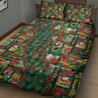 Mele Kalikimaka Pakalana Pikake Lei Quilt Bed Set Hawaiian Rodeo Paniolo Ulaula Palaka LT9 - Polynesian Pride