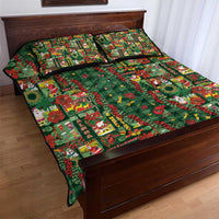 Mele Kalikimaka Pakalana Pikake Lei Quilt Bed Set Hawaiian Rodeo Paniolo Ulaula Palaka LT9 - Polynesian Pride