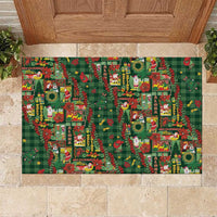 Mele Kalikimaka Pakalana Pikake Lei Rubber Doormat Hawaiian Rodeo Paniolo Ulaula Palaka LT9 Red - Polynesian Pride