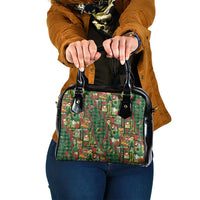 Mele Kalikimaka Pakalana Pikake Lei Shoulder Handbag Hawaiian Rodeo Paniolo Ulaula Palaka LT9 One Size Red - Polynesian Pride