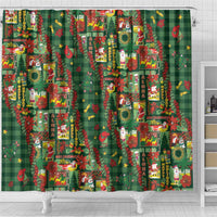 Mele Kalikimaka Pakalana Pikake Lei Shower Curtain Hawaiian Rodeo Paniolo Ulaula Palaka LT9 - Polynesian Pride