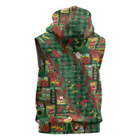 Mele Kalikimaka Pakalana Pikake Lei Sleeveless Zip Hoodie Hawaiian Rodeo Paniolo Ulaula Palaka LT9 - Polynesian Pride
