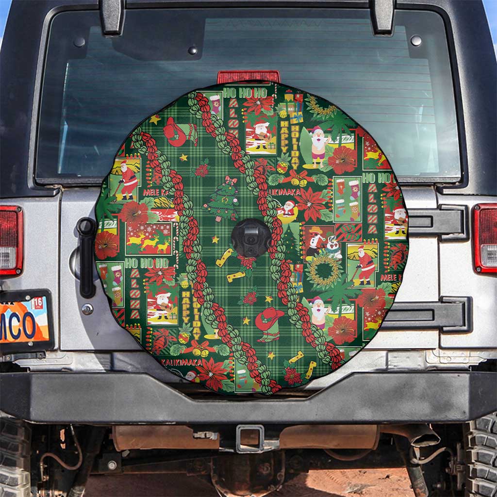 Mele Kalikimaka Pakalana Pikake Lei Spare Tire Cover Hawaiian Rodeo Paniolo Ulaula Palaka LT9 Red - Polynesian Pride