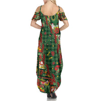 Mele Kalikimaka Pakalana Pikake Lei Summer Maxi Dress Hawaiian Rodeo Paniolo Ulaula Palaka LT9 - Polynesian Pride