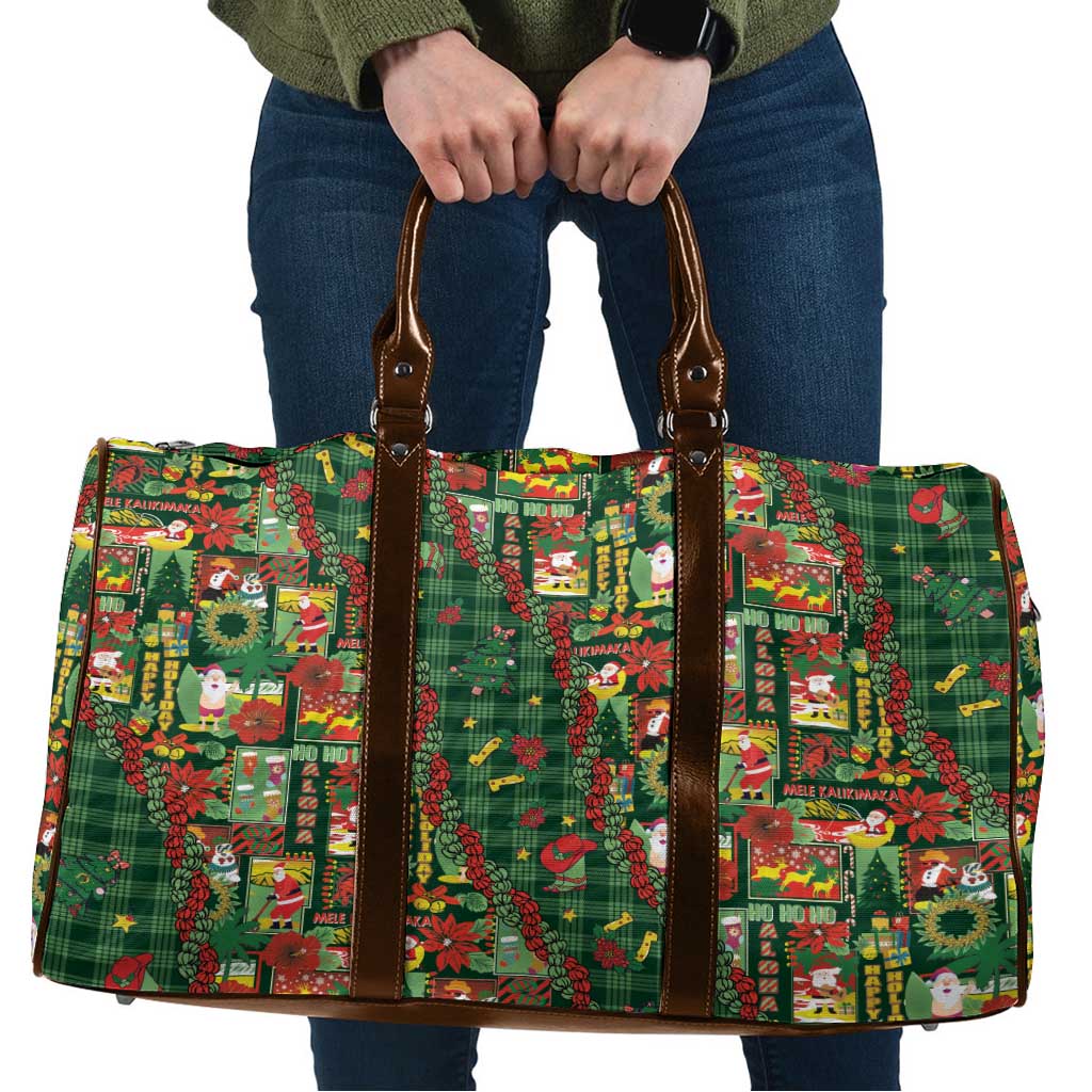 Mele Kalikimaka Pakalana Pikake Lei Travel Bag Hawaiian Rodeo Paniolo Ulaula Palaka LT9 Red - Polynesian Pride