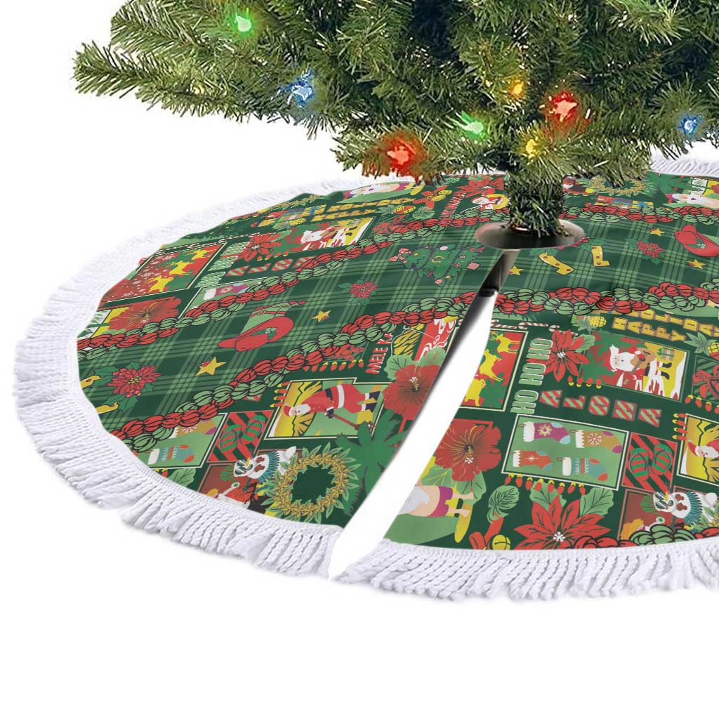 Mele Kalikimaka Pakalana Pikake Lei Tree Skirt Hawaiian Rodeo Paniolo Ulaula Palaka LT9 - Polynesian Pride