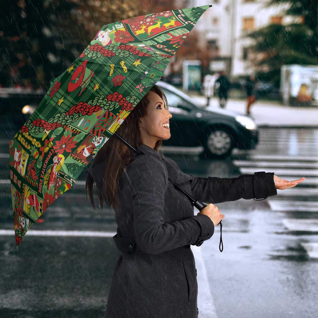 Mele Kalikimaka Pakalana Pikake Lei Umbrella Hawaiian Rodeo Paniolo Ulaula Palaka LT9 - Polynesian Pride