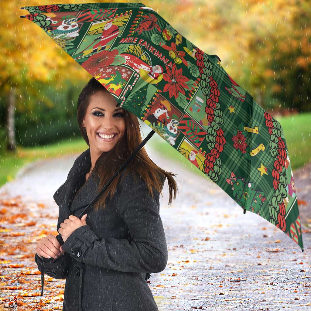 Mele Kalikimaka Pakalana Pikake Lei Umbrella Hawaiian Rodeo Paniolo Ulaula Palaka LT9 - Polynesian Pride