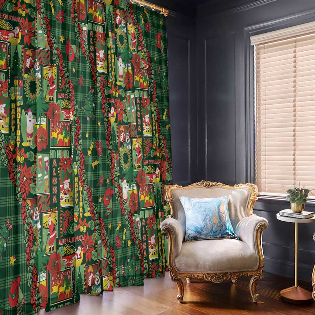 Mele Kalikimaka Pakalana Pikake Lei Window Curtain Hawaiian Rodeo Paniolo Ulaula Palaka LT9 - Polynesian Pride