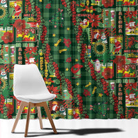Mele Kalikimaka Pakalana Pikake Lei Window Curtain Hawaiian Rodeo Paniolo Ulaula Palaka LT9 - Polynesian Pride