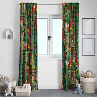 Mele Kalikimaka Pakalana Pikake Lei Window Curtain Hawaiian Rodeo Paniolo Ulaula Palaka LT9 - Polynesian Pride