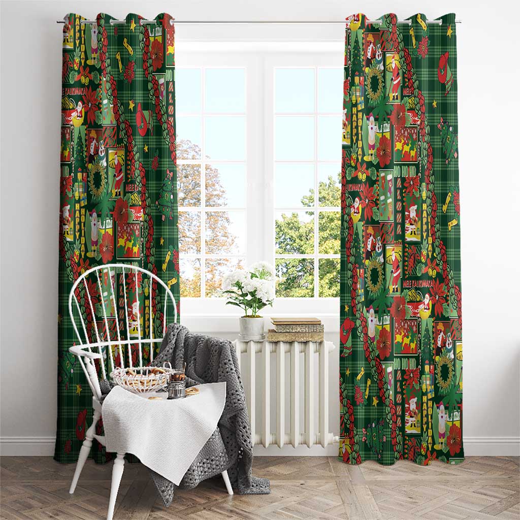 Mele Kalikimaka Pakalana Pikake Lei Window Curtain Hawaiian Rodeo Paniolo Ulaula Palaka LT9 - Polynesian Pride