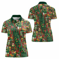 Mele Kalikimaka Pakalana Pikake Lei Women Polo Shirt Hawaiian Rodeo Paniolo Ulaula Palaka - Polynesian Pride