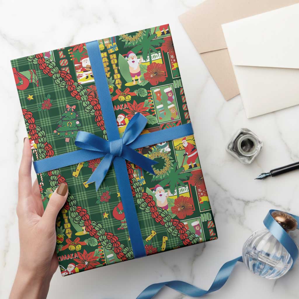 Mele Kalikimaka Pakalana Pikake Lei Wrapping Paper Hawaiian Rodeo Paniolo Ulaula Palaka LT9 - Polynesian Pride