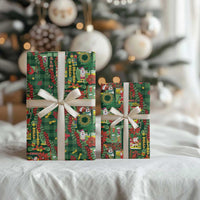 Mele Kalikimaka Pakalana Pikake Lei Wrapping Paper Hawaiian Rodeo Paniolo Ulaula Palaka LT9 - Polynesian Pride