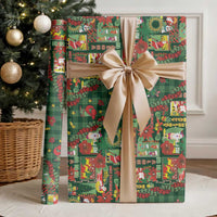 Mele Kalikimaka Pakalana Pikake Lei Wrapping Paper Hawaiian Rodeo Paniolo Ulaula Palaka LT9 - Polynesian Pride