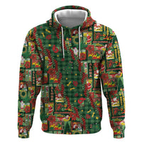 Mele Kalikimaka Pakalana Pikake Lei Zip Hoodie Hawaiian Rodeo Paniolo Ulaula Palaka LT9 Pullover Hoodie Red - Polynesian Pride