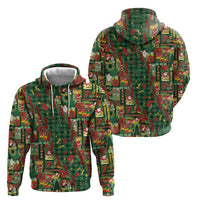 Mele Kalikimaka Pakalana Pikake Lei Zip Hoodie Hawaiian Rodeo Paniolo Ulaula Palaka LT9 - Polynesian Pride