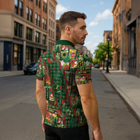 Mele Kalikimaka Pakalana Pikake Lei Zipper Polo Shirt Hawaiian Rodeo Paniolo Ulaula Palaka LT9 - Polynesian Pride