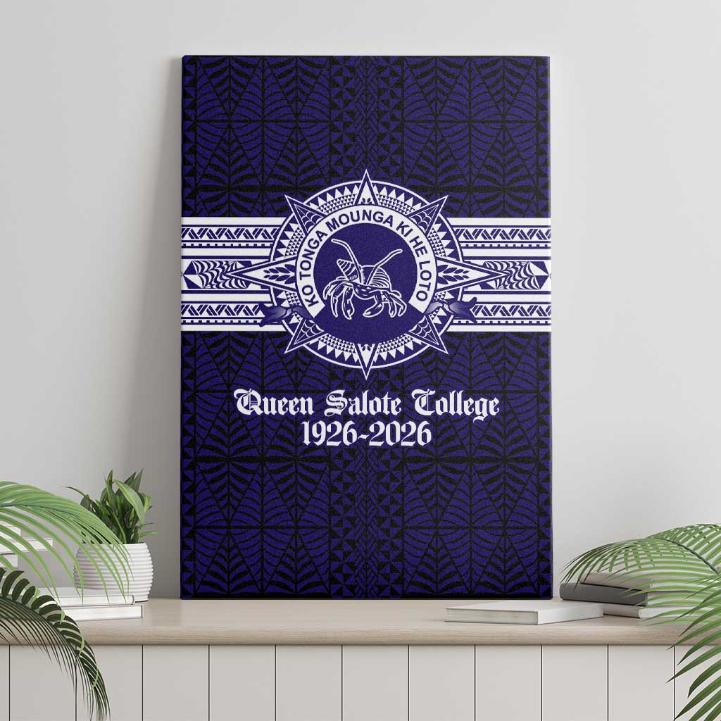Tonga Queen Salote College 100 years Canvas Wall Art QSC 1926-2026 Tongan Pattern