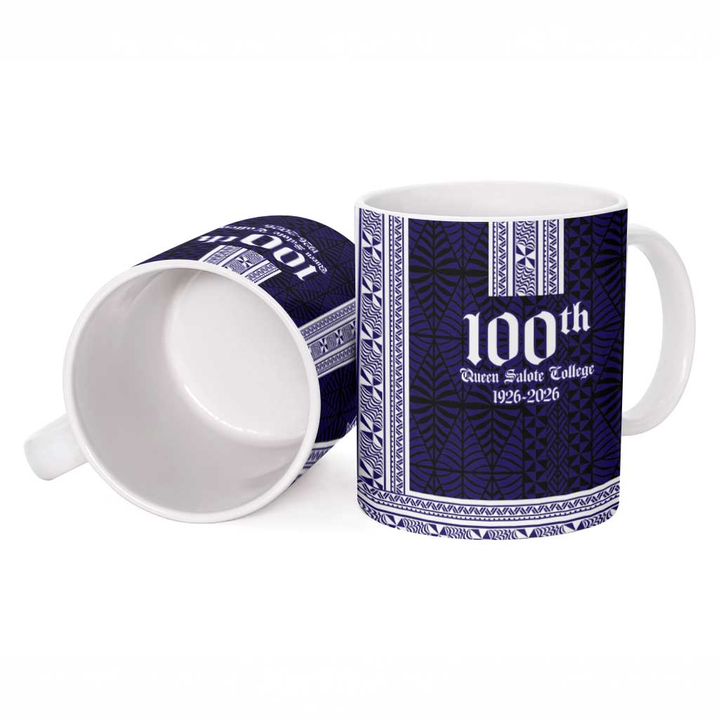 Tonga Queen Salote College 100 years Ceramic Mug QSC 1926-2026 Tongan Pattern