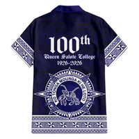 Tonga Queen Salote College 100 years Family Matching Long Sleeve Bodycon Dress and Hawaiian Shirt QSC 1926-2026 Tongan Pattern LT9 - Polynesian Pride