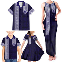 Tonga Queen Salote College 100 years Family Matching Tank Maxi Dress and Hawaiian Shirt QSC 1926-2026 Tongan Pattern LT9 - Polynesian Pride
