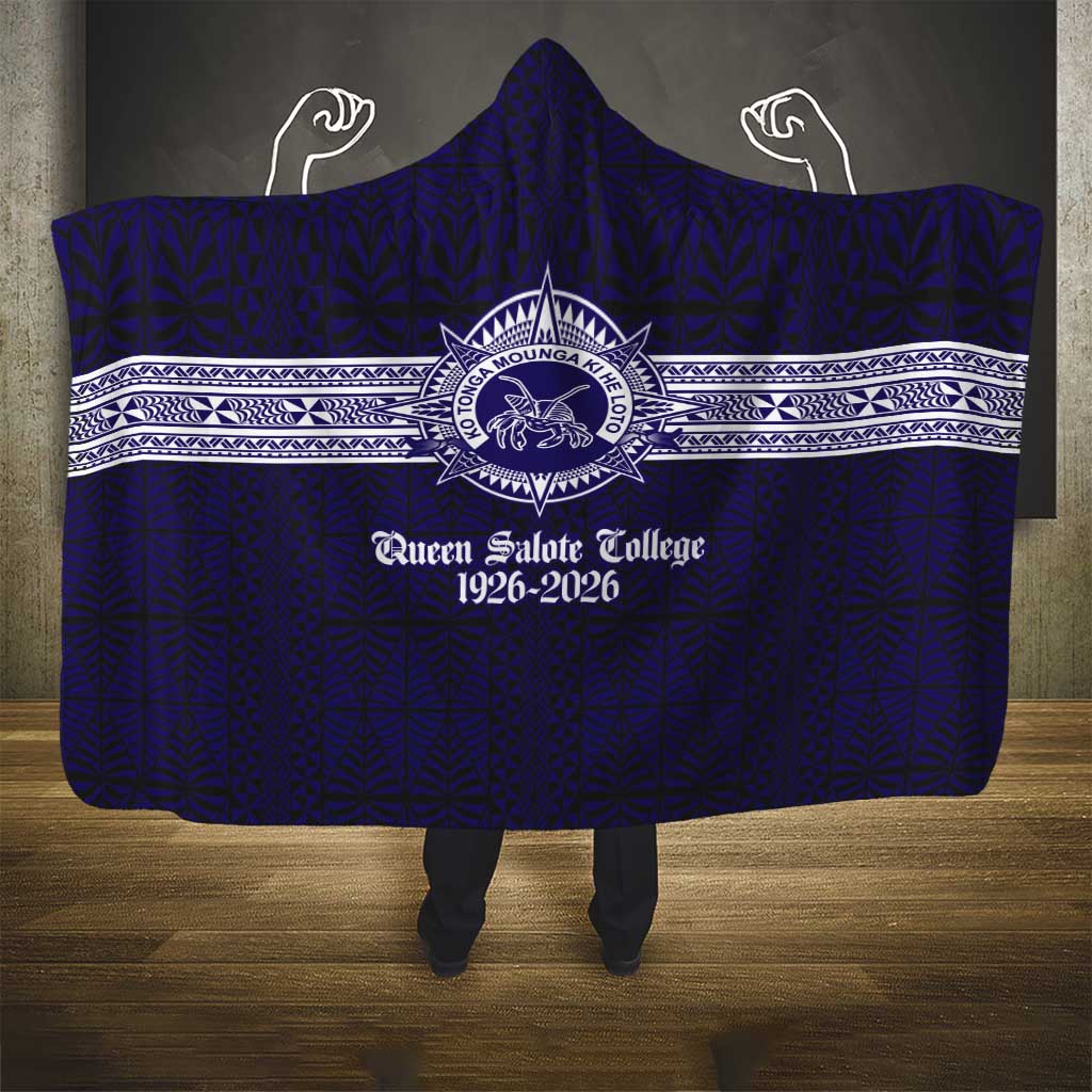 Tonga Queen Salote College 100 years Hooded Blanket QSC 1926-2026 Tongan Pattern