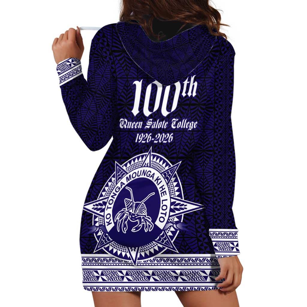 Tonga Queen Salote College 100 years Hoodie Dress QSC 1926-2026 Tongan Pattern LT9 - Polynesian Pride