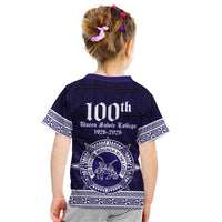 Tonga Queen Salote College 100 years Kid T Shirt QSC 1926-2026 Tongan Pattern