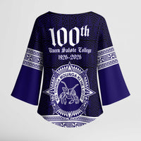 Tonga Queen Salote College 100 years Kimono Sleeve Blouse QSC 1926-2026 Tongan Pattern LT9 - Polynesian Pride