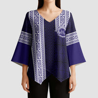 Tonga Queen Salote College 100 years Kimono Sleeve Blouse QSC 1926-2026 Tongan Pattern LT9 - Polynesian Pride