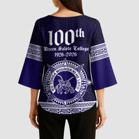 Tonga Queen Salote College 100 years Kimono Sleeve Blouse QSC 1926-2026 Tongan Pattern LT9 - Polynesian Pride