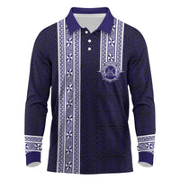 Tonga Queen Salote College 100 years Long Sleeve Polo Shirt QSC 1926-2026 Tongan Pattern