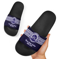 Tonga Queen Salote College 100 years Slide Sandals QSC 1926-2026 Tongan Pattern LT9 - Polynesian Pride