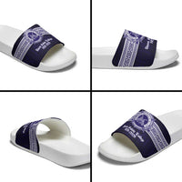 Tonga Queen Salote College 100 years Slide Sandals QSC 1926-2026 Tongan Pattern LT9 - Polynesian Pride