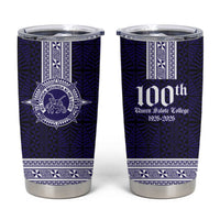 Tonga Queen Salote College 100 years Tumbler Cup QSC 1926-2026 Tongan Pattern LT9 Blue - Polynesian Pride