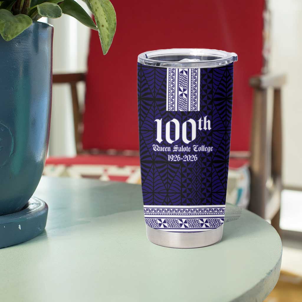 Tonga Queen Salote College 100 years Tumbler Cup QSC 1926-2026 Tongan Pattern LT9 - Polynesian Pride