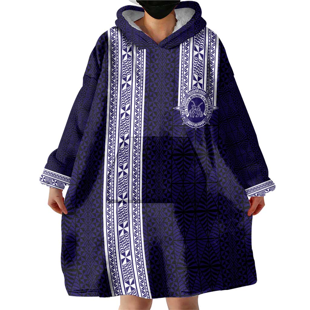 Tonga Queen Salote College 100 years Wearable Blanket Hoodie QSC 1926-2026 Tongan Pattern