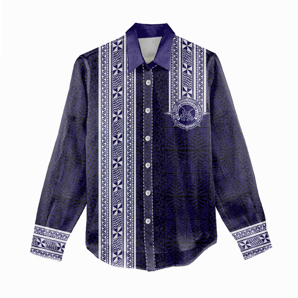 Tonga Queen Salote College 100 years Women Casual Shirt QSC 1926-2026 Tongan Pattern LT9 - Polynesian Pride