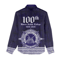 Tonga Queen Salote College 100 years Women Casual Shirt QSC 1926-2026 Tongan Pattern LT9 - Polynesian Pride