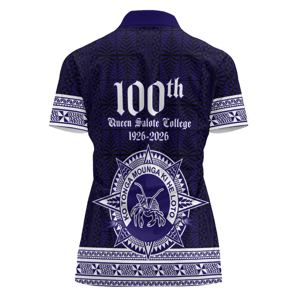 Tonga Queen Salote College 100 years Women Polo Shirt QSC 1926-2026 Tongan Pattern LT9 - Polynesian Pride