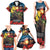 Kangaroo-Kiwi Soldier ANZAC Personalised Family Matching Tank Maxi Dress and Hawaiian Shirt Golden Wattle and Pohutukawa Flowers