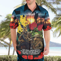 Kangaroo-Kiwi Soldier ANZAC Personalised Hawaiian Shirt Golden Wattle and Pohutukawa Flowers LT9 - Polynesian Pride